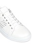 Detail View - Click To Enlarge - ARMANI COLLEZIONI - Perforated leather sneakers
