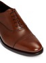 Detail View - Click To Enlarge - ARMANI COLLEZIONI - Flat toe five eyelet leather Oxfords