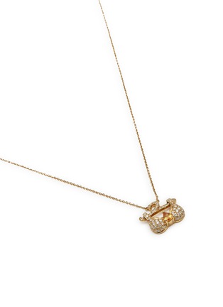 Figure View - Click To Enlarge - BAO BAO WAN - Bra' diamond crystal 18k yellow gold pendant necklace