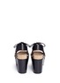 Back View - Click To Enlarge - BALENCIAGA - Cutout rivet lace-up leather clog sandals