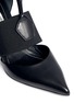 Detail View - Click To Enlarge - BALENCIAGA - Caged elastic band leather pumps