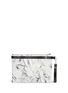 Main View - Click To Enlarge - BALENCIAGA - 'Phileas' marble print leather zip pouch