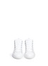 Front View - Click To Enlarge - BALENCIAGA - Carbone effect leather sneakers