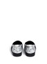 Back View - Click To Enlarge - BALENCIAGA - Elastic strap marble print leather skate slip-ons