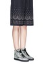 Figure View - Click To Enlarge - BALENCIAGA - Marble print leather high top sneakers