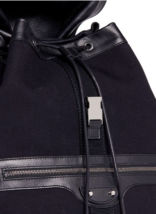 Detail View - Click To Enlarge - BALENCIAGA - 'Traveller' treck cotton canvas backpack