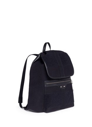 Front View - Click To Enlarge - BALENCIAGA - 'Traveller' treck cotton canvas backpack