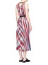 Back View - Click To Enlarge - TOME - Belted stripe pleat satin dress