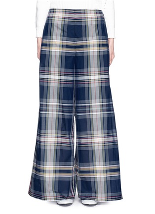 Main View - Click To Enlarge - ROSETTA GETTY - Madras voile check palazzo pants