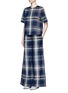 Figure View - Click To Enlarge - ROSETTA GETTY - Madras voile check palazzo pants