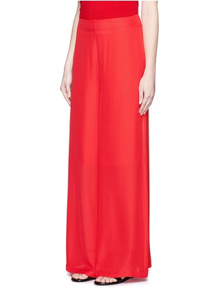 Front View - Click To Enlarge - ROSETTA GETTY - Silk crepe georgette palazzo pants