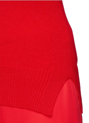 Detail View - Click To Enlarge - ROSETTA GETTY - Wool-cashmere sleeveless turtleneck sweater