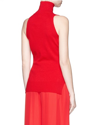 Back View - Click To Enlarge - ROSETTA GETTY - Wool-cashmere sleeveless turtleneck sweater