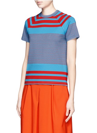 Front View - Click To Enlarge - ROSETTA GETTY - Sailor stripe raglan sleeve top