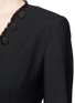 Detail View - Click To Enlarge - - - Frayed trim button wool suiting tailored jacket