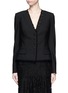 Main View - Click To Enlarge - - - Frayed trim button wool suiting tailored jacket