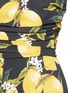 Detail View - Click To Enlarge - - - Lemon print ruched silk jumpsuit