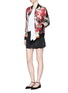 Figure View - Click To Enlarge - - - Daisy poppy print silk twill bomber jacket