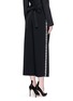 Back View - Click To Enlarge - - - Bow back crystal wool-cotton pleat culottes