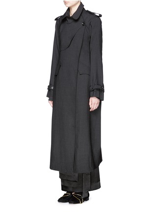 Front View - Click To Enlarge - ELLERY - 'Christian' wool suiting trench coat