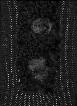 Detail View - Click To Enlarge - CUTULICULT ACCESSORIES - 'Epiro' Mohair panel wool knit scarf