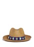 Main View - Click To Enlarge - MY BOB - Embroidery seashell straw fedora panama hat