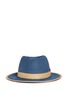 Main View - Click To Enlarge - MY BOB - 'Folco' paper trim straw Panama hat