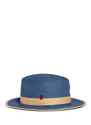 Figure View - Click To Enlarge - MY BOB - 'Folco' paper trim straw Panama hat
