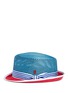 Figure View - Click To Enlarge - MY BOB - 'Trilby Aero' colourblock straw Panama hat