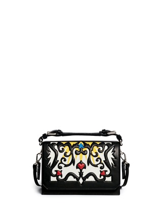 Main View - Click To Enlarge - MSGM - Patchwork flap leather shoulder bag
