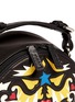 Detail View - Click To Enlarge - MSGM - Embroidery embossed leather backpack