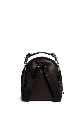 Back View - Click To Enlarge - MSGM - Embroidery embossed leather backpack