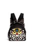 Main View - Click To Enlarge - MSGM - Embroidery embossed leather backpack