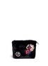 Main View - Click To Enlarge - MSGM - Mixed media embellished faux fur clutch