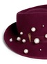 Detail View - Click To Enlarge - PIERS ATKINSON - 'Virna' faux pearl wool felt trilby hat