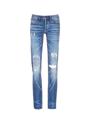 Main View - Click To Enlarge - 3X1 - 'M5' distressed slim fit jeans