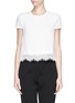 Main View - Click To Enlarge - WHISTLES - Lace hem crepe blouse