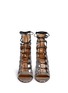 Figure View - Click To Enlarge - AQUAZZURA - 'Amazon' stripe python leather caged sandals