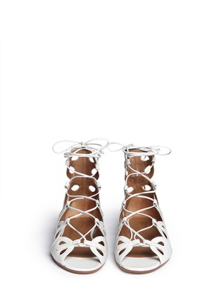 Figure View - Click To Enlarge - AQUAZZURA - 'J'adore' cutout scalloped leather sandals
