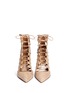 Figure View - Click To Enlarge - AQUAZZURA - 'Amazon' leather suede combo lace-up pumps