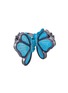 Main View - Click To Enlarge - LYDIA COURTEILLE - Diamond sapphire turquoise 18k gold butterfly two finger ring