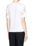 Back View - Click To Enlarge - CHLOÉ - Geometric lace insert T-shirt
