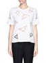 Main View - Click To Enlarge - CHLOÉ - Geometric lace insert T-shirt
