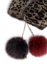 Detail View - Click To Enlarge - HOCKLEY - 'Parrot' kidskin and fox fur pompom pouch