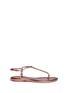 Main View - Click To Enlarge - B BY BRIAN ATWOOD - 'Callas' crystal T-strap metallic leather sandals
