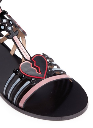 Detail View - Click To Enlarge - VALENTINO GARAVANI - 'Love Blade' patent leather strappy sandals