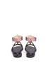 Back View - Click To Enlarge - VALENTINO GARAVANI - 'Love Blade' patent leather strappy sandals