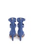 Back View - Click To Enlarge - VALENTINO GARAVANI - Ankle wrap suede sandals