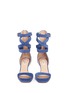 Front View - Click To Enlarge - VALENTINO GARAVANI - Ankle wrap suede sandals