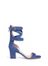 Main View - Click To Enlarge - VALENTINO GARAVANI - Ankle wrap suede sandals